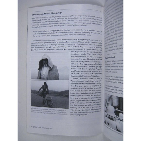 New York City Philharmonic Stagebill October 2017 Star Wars Lincoln Center - Picture 6 of 11